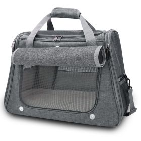 Airline Approved Cat Carrier with Reinforced Bottom Orthopedic Fleece Mat for Small Dogs & Cat Airline Approved Cat Carrier with Reinforced Bottom Orthopedic Fleece Mat for Small Dogs & Cat