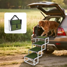 Foldable Dog Ramp for Cars, SUVs, Trucks, Portable Pet Dog Stairs for Large Dogs with Non-Slip Surface & Reinforced Design Foldable Dog Ramp for Cars, SUVs, Trucks, Portable Pet Dog Stairs for Large Dogs with Non-Slip Surface & Reinforced Design